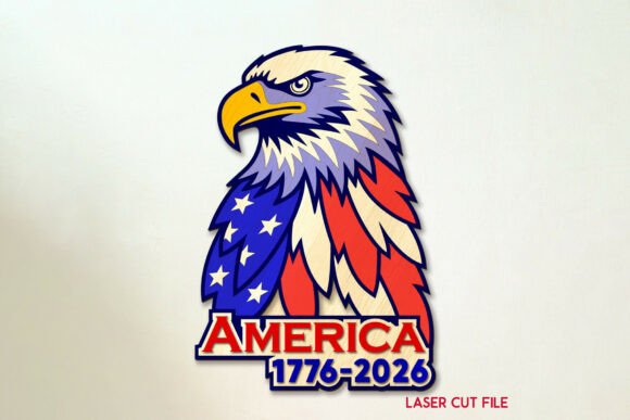 250th Anniversary USA Four-Layer Eagle Design