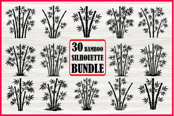 30 Bamboo Silhouette SVG Bundle: Natural Elegance for Crafts