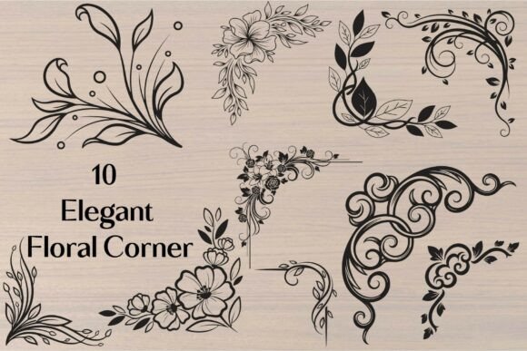 Create Beautiful Decorative Designs with Elegant Floral Corners