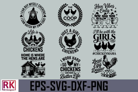 Create Charming Farmhouse Designs with Chicken SVG Graphics