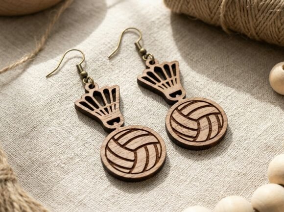 Create Stunning Volleyball Earrings with a Laser Cut File