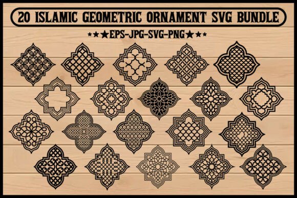 Elegant Islamic Geometric Ornaments for Your Designs