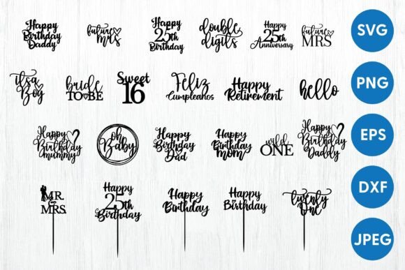 Elevate Your Celebrations with Premium Cake Topper SVG Cut Files