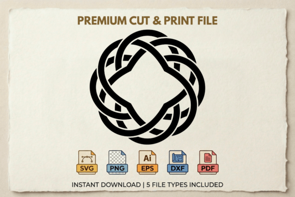 Explore the Solid Celtic Circle Knot SVG