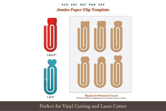 Jumbo Paper Clip SVG Template Bundle: Creative Crafting Essentials