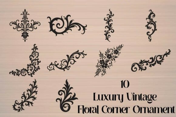 Luxury Vintage Floral Corner Ornament
