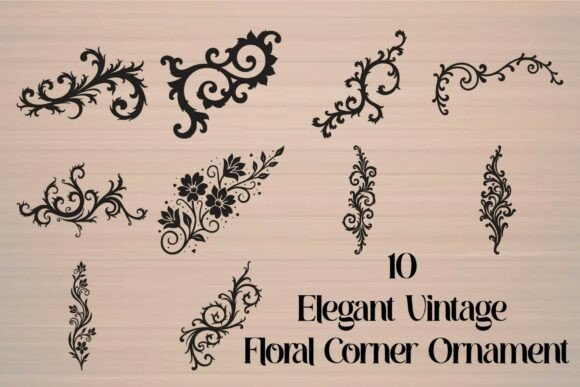 Luxury Vintage Floral Corner: Timeless Elegance for Your Designs