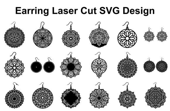 Mandala Earrings SVG Bundle: 20 Elegant Designs for Crafters