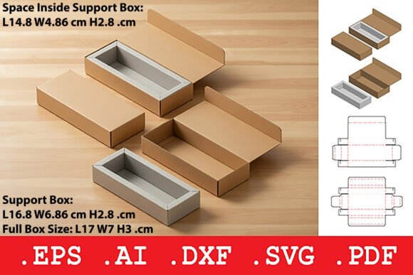 Rectangular Two Piece Tray and Lid Box