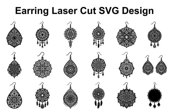 Stunning Boho Mandala Earring SVG Bundle for Crafters