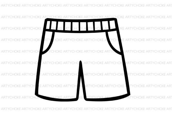 Tennis Shorts Doodle Clipart