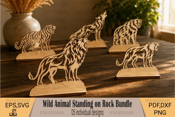Wild Animal Rock Stand SVG Bundle